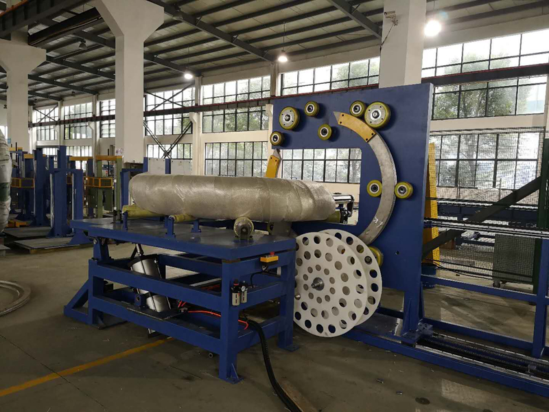 Машина для обмотки рулонов больших труб GW400, машина для наматывания и намотки